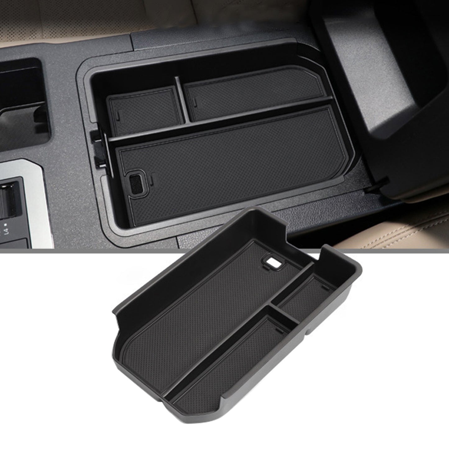 {{ Center Armrest Storage Box Organizer Suitable For Toyota Prado LC250 24-25 }} - Buy Car Parts Online at {{ Kaka Auto Parts }}.