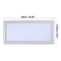 Car Sun Visor LED Makeup Cosmetic Mirror Set With 3-Type Light Touch Screen Suitable For Vehicle Use