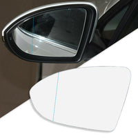 Left Mirror Glass Suitable For VW Golf MK7 MK7.5 2013-2018 Heated Convex w/ Base