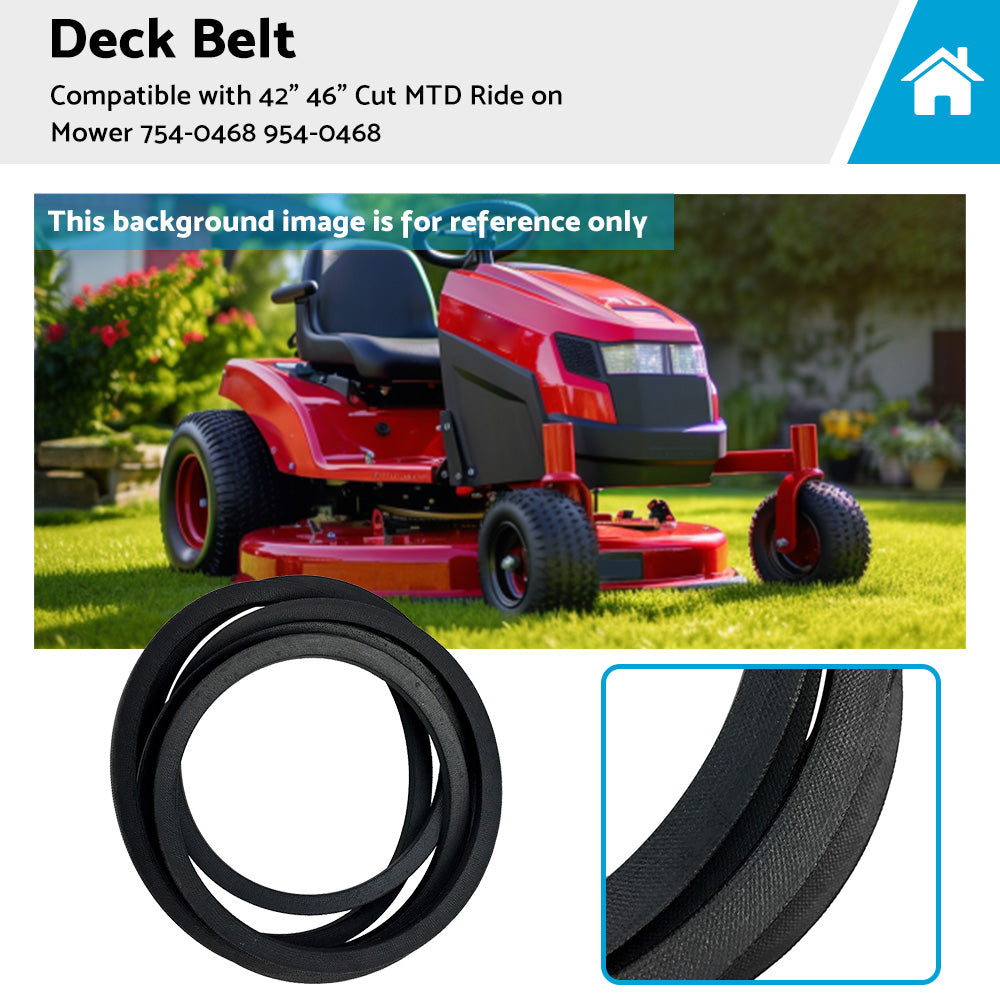 {{ Drive Belt Suitable For Selected 42 inch  46 inch  Cut MTD Ride on Mower 754-0468 954-0468 }} - Buy Car Parts Online at {{ Kaka Auto Parts }}.