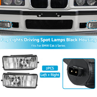 {{ 2PCS Fog Lights Driving Spot Lamps Black Housing Fits For BMW 92-98 E36 3 Series }} - Buy Car Parts Online at {{ Kaka Auto Parts }}.