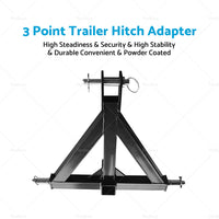 {{ Heavy Duty 3point 2 Receiver Trailer Hitch Cat. 1 Tractor Tow Hook Drawbar }} - Buy Car Parts Online at {{ Kaka Auto Parts }}.