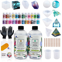 Epoxy Resin 1:1 AB Kit Craft Coating UV Color Pigment Paste Liquid Silicone Mold