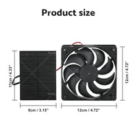{{ 3W Solar Panel Powered Fan Mini Ventilator For Greenhouse Pet or Dog Chicken House }} - Buy Car Parts Online at {{ Kaka Auto Parts }}.