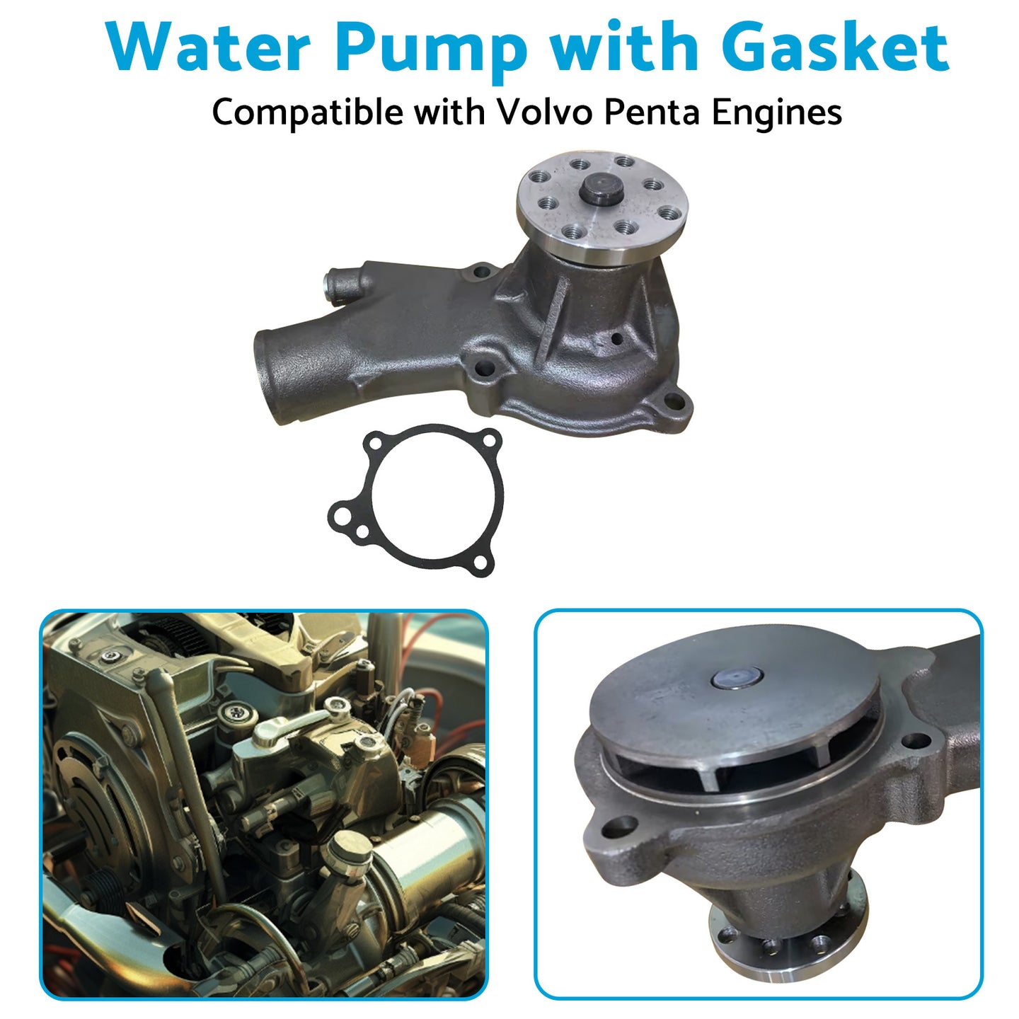 {{ 65142A1 Water Pump With Gasket Suitable For Mercruiser Marine 884727 814755 2. 5 }} - Buy Car Parts Online at {{ Kaka Auto Parts }}.