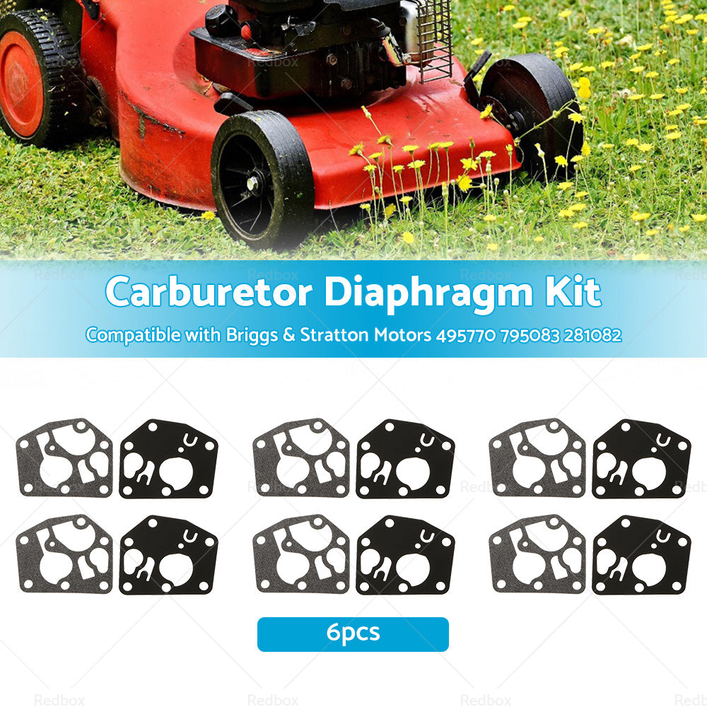 {{ 6x Carburetor Diaphragm Kit SuitableFor Briggs  and  Stratton Motors 495770 795083 }} - Buy Car Parts Online at {{ Kaka Auto Parts }}.