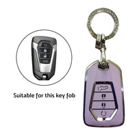 TPU Car Remote Key Fob Cover Suitable For Isuzu D-MAX MU-X MUX 4 Button Purple