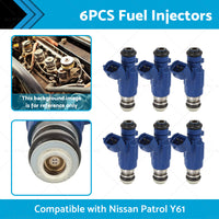 {{ 6PCS Fuel Injector Suitable For Nissan Patrol Y61 TB48DE RB25DET 16600-AA500 }} - Buy Car Parts Online at {{ Kaka Auto Parts }}.