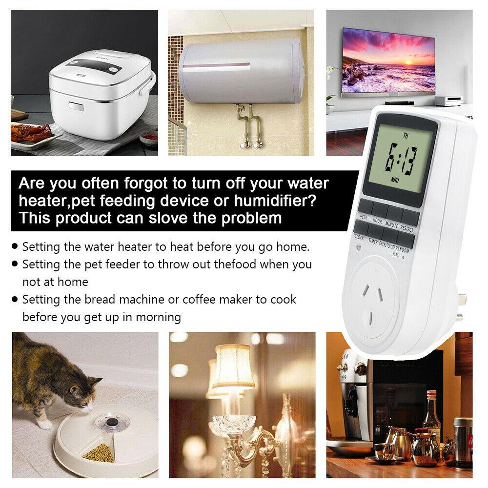 {{ 2Pcs 240V LCD Digital Timer Switch Automation Socket Electric Programmable Power }} - Buy Car Parts Online at {{ Kaka Auto Parts }}.