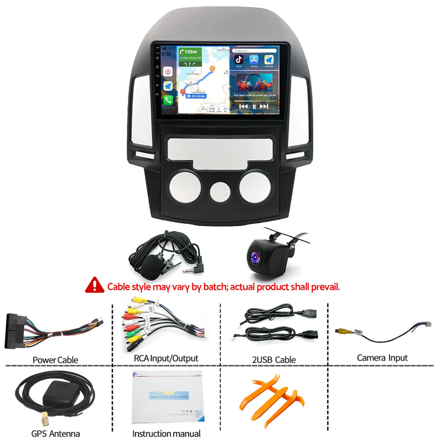 In-Dash Units Android 13 Stereo GPS CarPlay Suitable For Hyundai i30 2006-2011