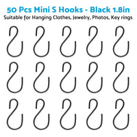 {{ S Shaped Hooks Small Metal for Hanging Plants Mini Ornament Hooks Black Hangers }} - Buy Car Parts Online at {{ Kaka Auto Parts }}.
