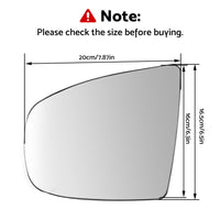 Left Heated Wing Side Mirror White Glass Suitable For BMW X5 X6 E70 E71 E72