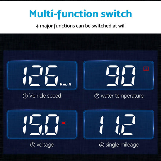 Universal Car Head Up Display GPS Speedometer Digital Speed Warning OBD2