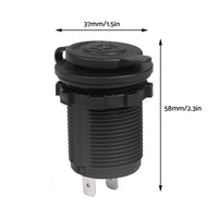 2x Waterproof 12V Car Cigarette Lighter Socket With USB Charger Power Adapter Outlet