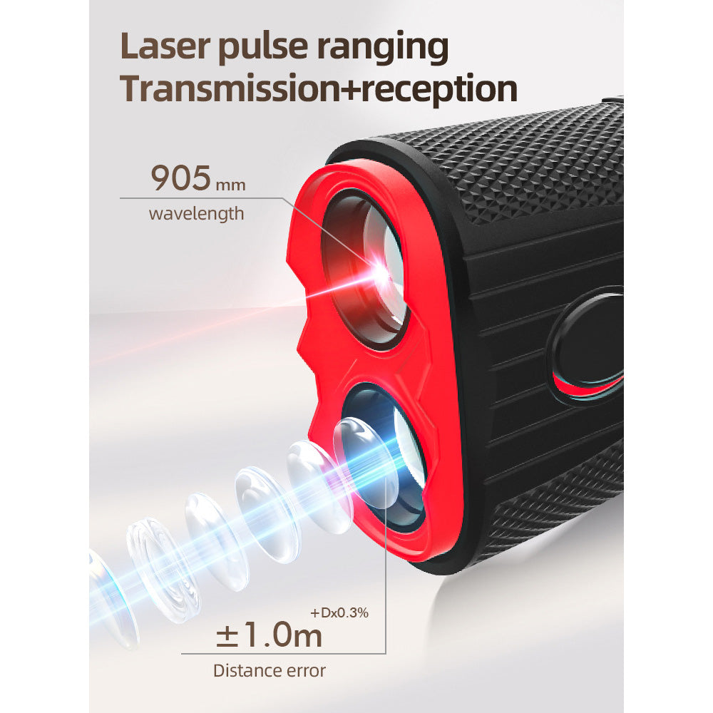 7X Laser Golf Rangefinder Slope 1200 Yards Maximum Distance USB Rechargeable