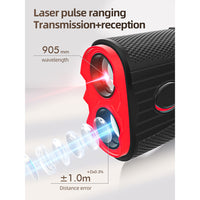 7X Laser Golf Rangefinder Slope 1200 Yards Maximum Distance USB Rechargeable