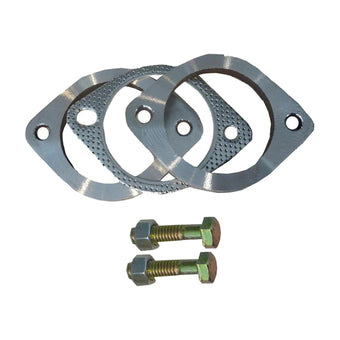 compare product 2.5in Universal Exhaust Flange Gasket Plate Bolt Nut Kit 300 63mm Stainless Steel