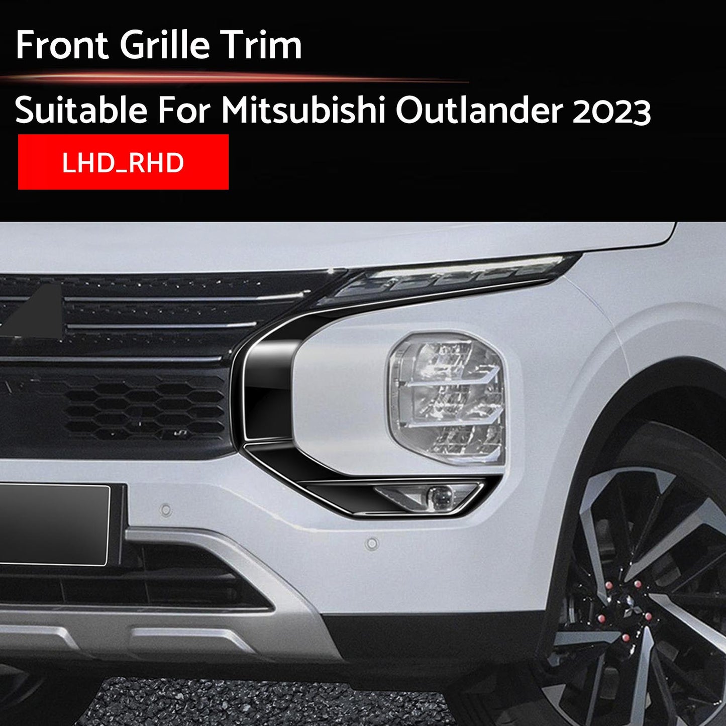 {{ Front Grill Molding Trim Protector Cover Suitable For Mitsubishi Outlander 22-24 }} - Buy Car Parts Online at {{ Kaka Auto Parts }}.