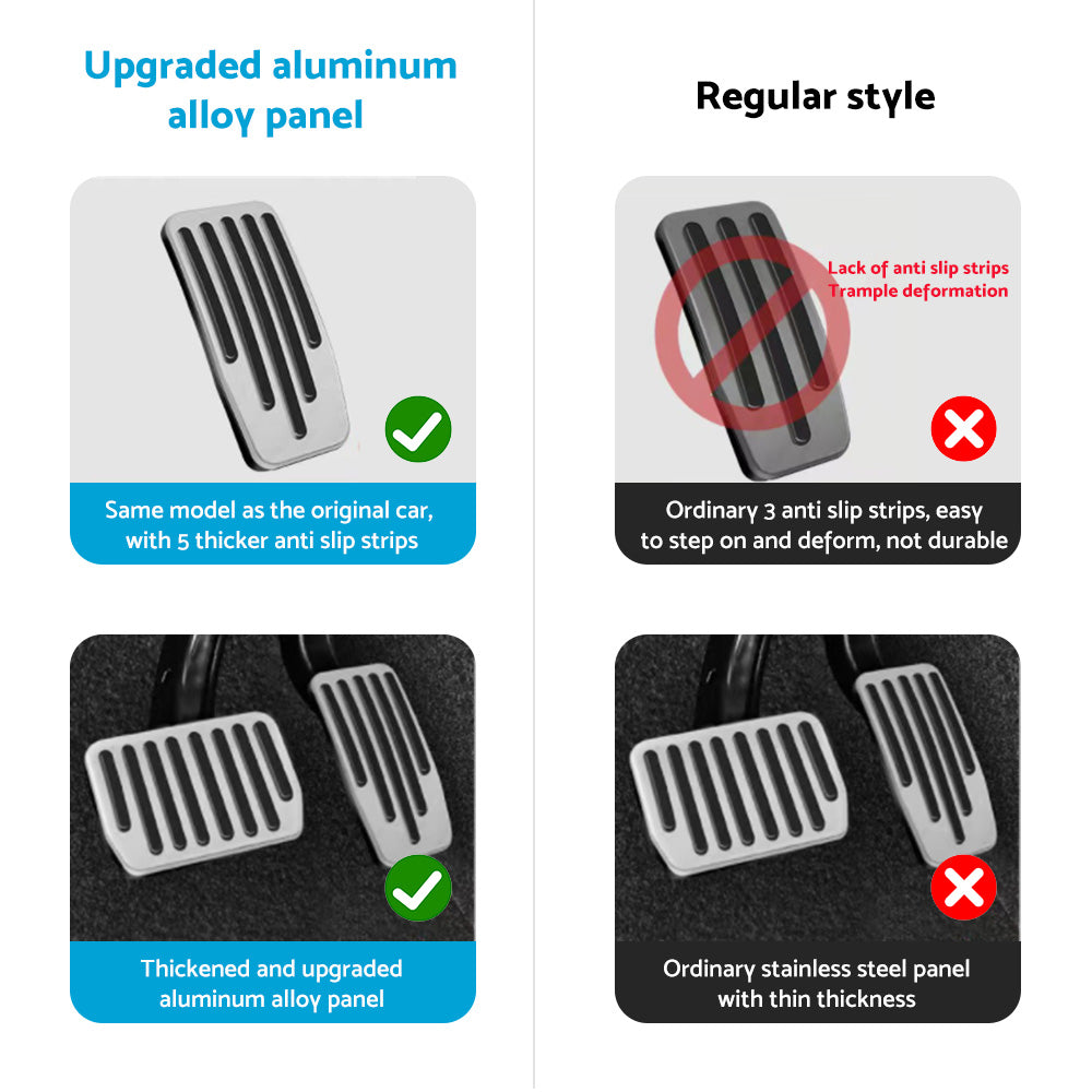 {{ Foot Pedals Aluminum Pads Cover Accessories Suitable for Tesla Model Y Model 3 }} - Buy Car Parts Online at {{ Kaka Auto Parts }}.