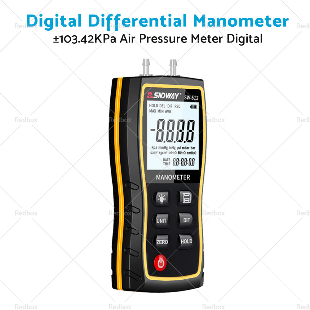 {{ Digital Differential Manometer 隆脌103. 42KPa Air Pressure Meter Digital }} - Buy Car Parts Online at {{ Kaka Auto Parts }}.