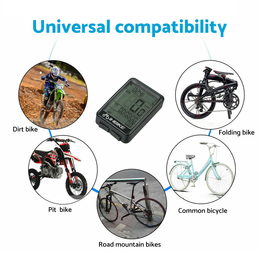 Wireless Cycling Bike LCD Speedometer Computer Odometer Suitable For Bicycle Waterproof
