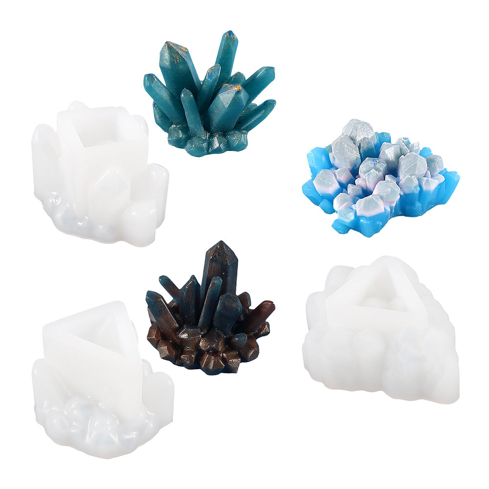Silicone Epoxy Resin Mold Suitable For Crystal Cluster / Quartz Rock Column / Icicle Stone / Gem