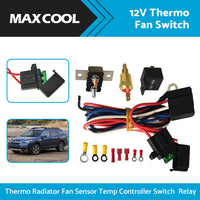 {{ Thermo Radiator Fan Sensor Temp Controller Switch 12V DC Wiring Relay }} - Buy Car Parts Online at {{ Kaka Auto Parts }}.