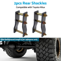 {{ 2x Rear Extended Greasable Shackles 2 inch  50mm Lift Suitable For Toyota Hilux KUN26 }} - Buy Car Parts Online at {{ Kaka Auto Parts }}.