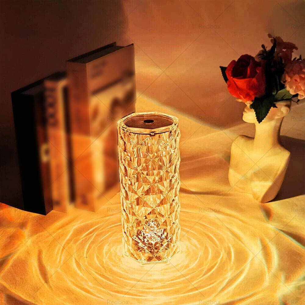 {{ Crystal Table Lamp Rose Diamond Touch Lamp with USB 3 or 16 Color Crystal LED Light }} - Buy Car Parts Online at {{ Kaka Auto Parts }}.