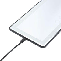 Sun Visor Makeup Cosmetic Mirror Set with 3-Type 60 LED Light 26x13cm Black Suitable For Universal Cars