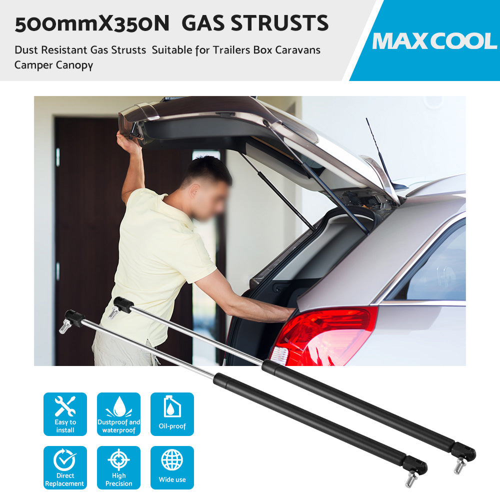 {{ Gas Strut 500mm-350N x2  8mm Shaft  Caravans, Trailers, Canopy, Toolboxes struts }} - Buy Car Parts Online at {{ Kaka Auto Parts }}.