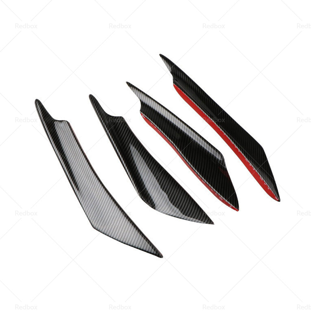 {{ 4x Carbon Fiber Car Bumper Fin Canard Splitter Diffuser Valence Spoiler Lip }} - Buy Car Parts Online at {{ Kaka Auto Parts }}.