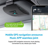 Wireless Car Bluetooth Handsfree Speaker Phone With Sun Visor Clip Black