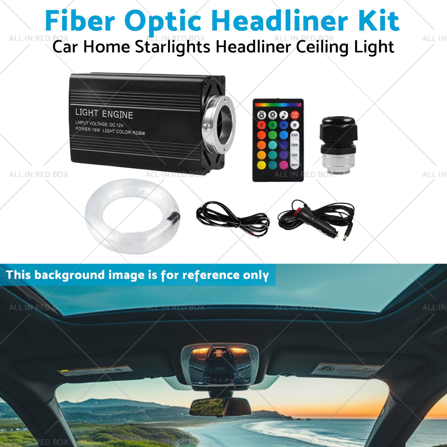 {{ 500PCS LED Fiber Optic Kit Car Home Starlights Headliner Ceiling Light w or Remote }} - Buy Car Parts Online at {{ Kaka Auto Parts }}.