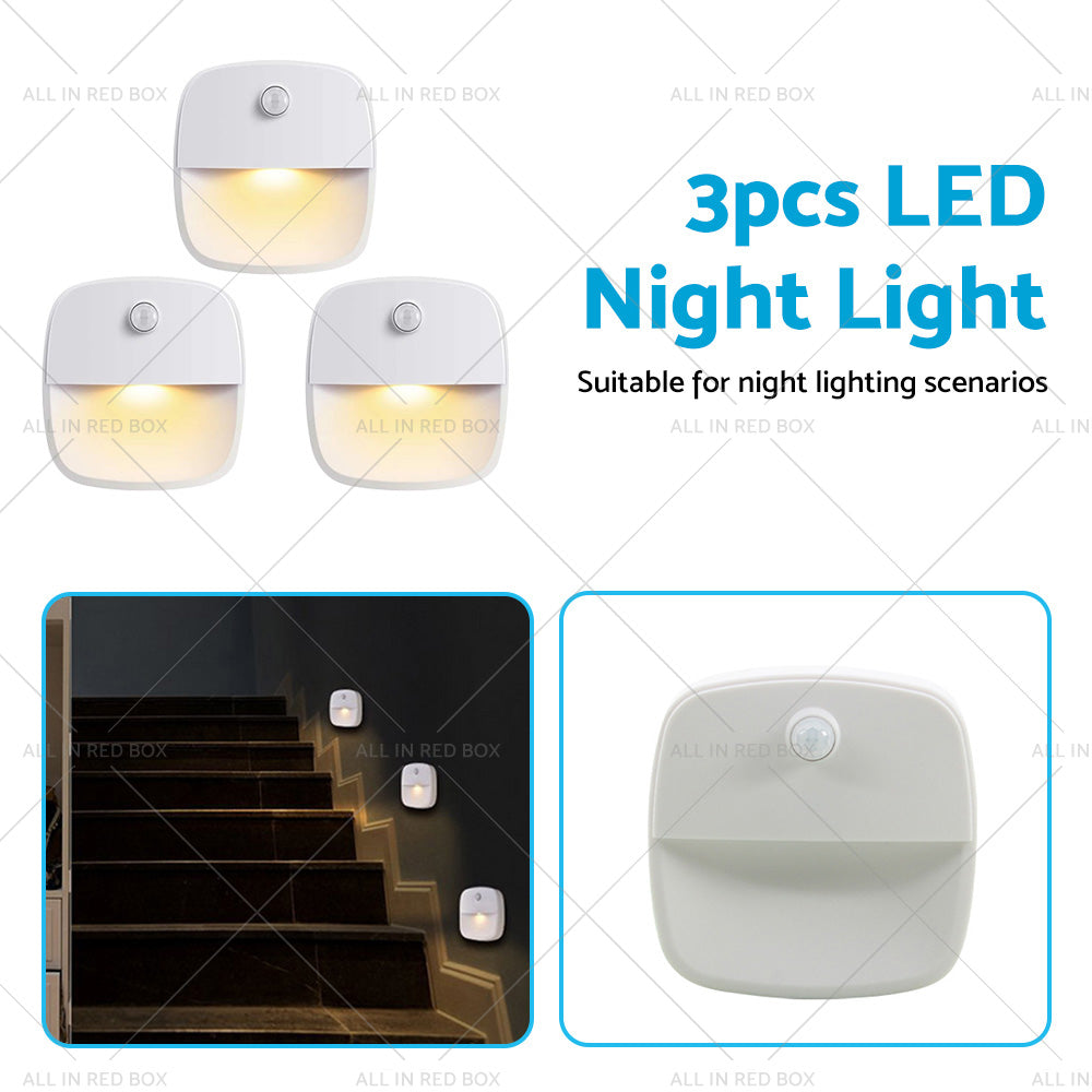 {{ 3 PCS Cordless Battery-Powered LED Night Light Motion Sensor Light-Warm White }} - Buy Car Parts Online at {{ Kaka Auto Parts }}.