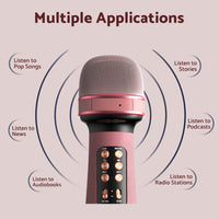 Wireless Bluetooth Portable Karaoke Microphone Speaker Rechargeable Handheld Mic With USB Speaker for Home Party Singing