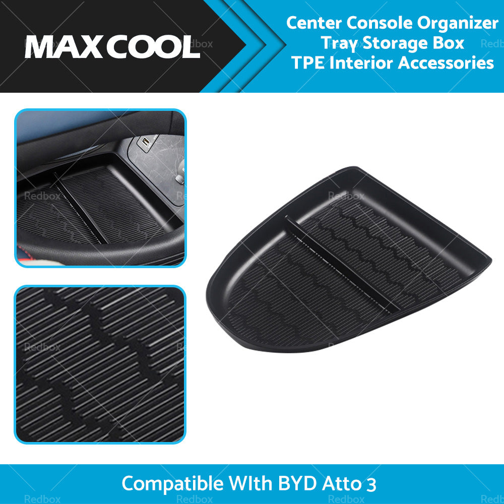 {{ Center Console Organizer Tray Storage Box TPE Interior Suitable For BYD Atto 3 }} - Buy Car Parts Online at {{ Kaka Auto Parts }}.