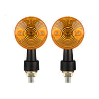 4x Classic Motorcycle Front & Rear Indicators Turn Signal Lights Amber Universal