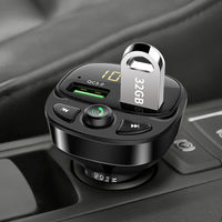 Car Phone Charger FM Transmitter With Wireless Adapter Suitable For iPhone & Android