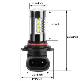 compare product 2x 9006 HB4 LED Car Fog Light Headlight Bulb Lamps 6500K White 80W