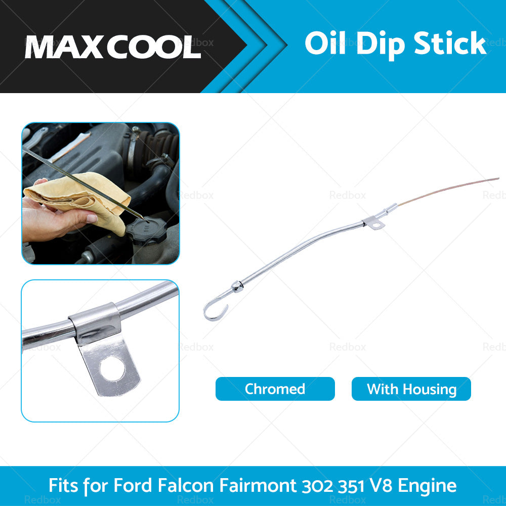 {{ Chrome Engine Oil Dip Stick  Housing Fits for Ford Falcon Fairmont 302 351 V8 }} - Buy Car Parts Online at {{ Kaka Auto Parts }}.