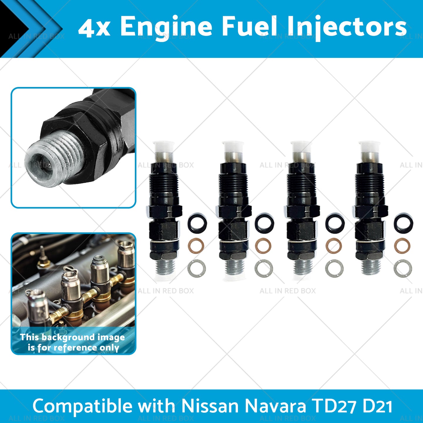 {{ 4x Engine Fuel Injectors Suitable for Nissan Navara TD27 D21 2. 7L 16600-43G23 }} - Buy Car Parts Online at {{ Kaka Auto Parts }}.