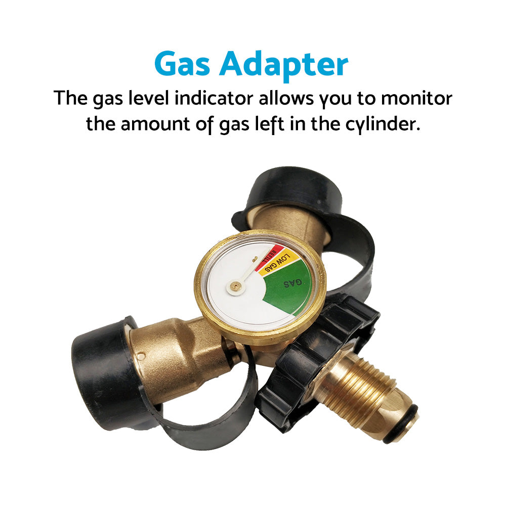 {{ LPG Bottle POL Dual Outlet Adapter  inch Y inch  Configuration with Gas Level Gauge }} - Buy Car Parts Online at {{ Kaka Auto Parts }}.