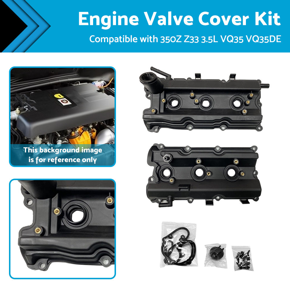 {{ 2PCS Engine Valve Cover Suitable For Nissan 350Z Z33 3. 5L VQ35 VQ35DE 2002-2006 }} - Buy Car Parts Online at {{ Kaka Auto Parts }}.
