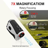Golf Rangefinder With Slope 1200 Yards 7X Laser USB Charging Type-C Magnetic 7X Laser