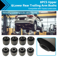 {{ 8x Upper and Lower Rear Trailing Arm Bush Kit Suitable for Toyota Landcruiser 80 105 }} - Buy Car Parts Online at {{ Kaka Auto Parts }}.