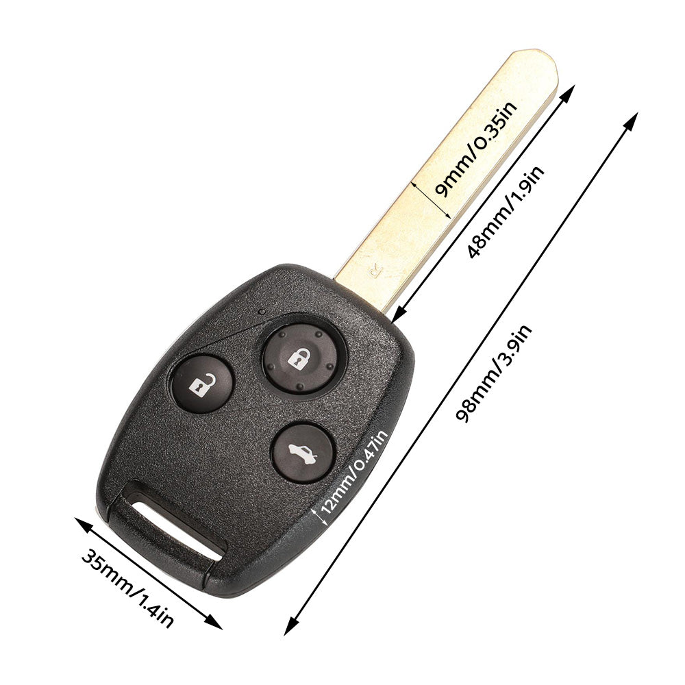 3-Button Remote Car Key 433MHz ID48 Suitable For Honda CR-V & Accord G8D-382H-A