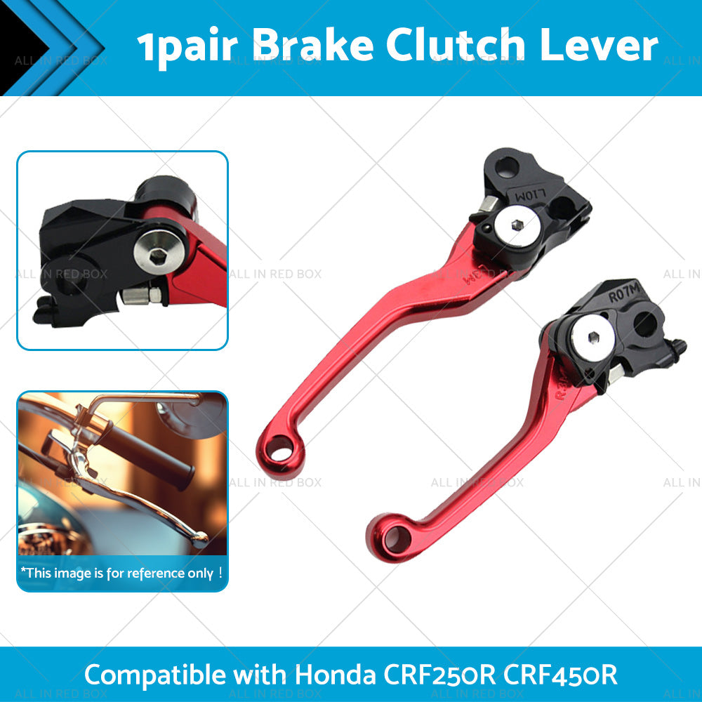 {{ Pair Pivot Brake Clutch Lever Red Suitable For Honda CRF250R CRF450R 2007-2012 }} - Buy Car Parts Online at {{ Kaka Auto Parts }}.