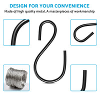 {{ S Shaped Hooks Small Metal for Hanging Plants Mini Ornament Hooks Black Hangers }} - Buy Car Parts Online at {{ Kaka Auto Parts }}.