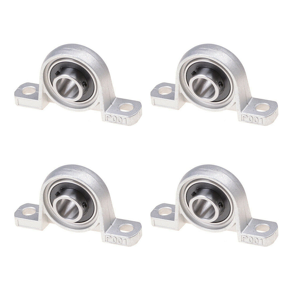 4x Ball Bearing Pillow Block Zinc Alloy Metal Suitable For 8/10/12/20mm Inner Diameter